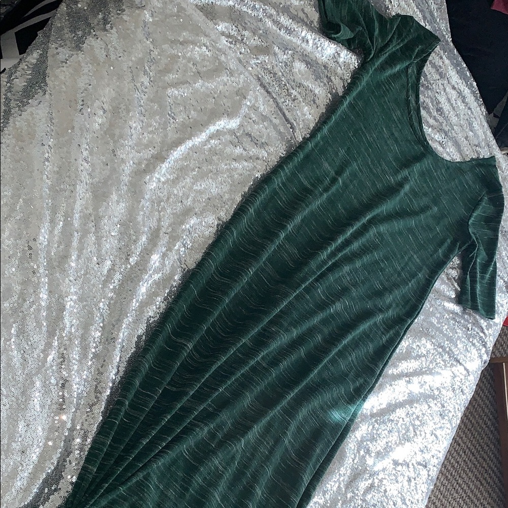 Green long dress